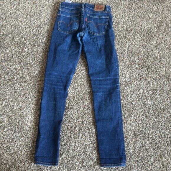 Levi's 711 Skinny Jeans 25 X 32 Dark Wash - Picture 7 of 11